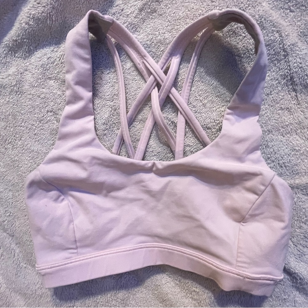 LULULEMON strawberry milkshake free to be bra